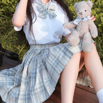 College style Japanese jk uniform genuine set Lemon sea salt pleated skirt basic school uniform set summer set