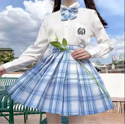 Undead Chuan jk uniform skirt set genuine pleated skirt Japanese academic style set plaid skirt school uniform summer full set