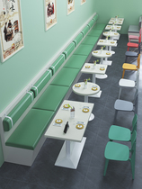 Milk tea shop dessert shop coffee shop tables and chairs book bar negotiation reception area meeting guests sofa table and chair combination simple and leisure