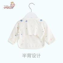 Two pieces of newborn half-back clothes and monk clothes short-sleeved mens and womens baby underwear clothes on summer gauze thin