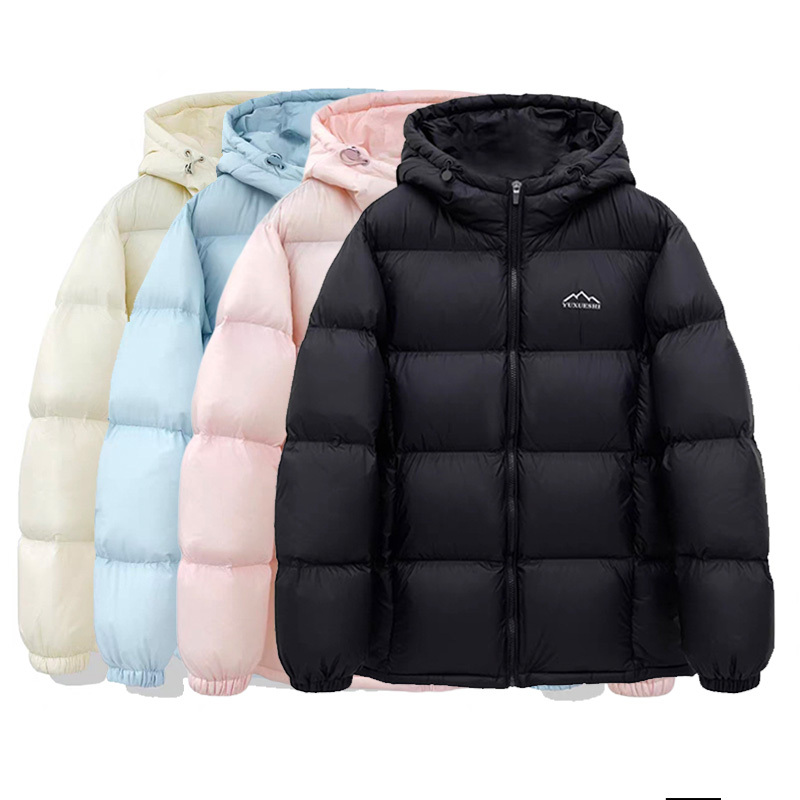 Jiaxing Pinghu Autumn and Winter New Short Hooded Snow Mountain down Jacket New National Standard 90 White Duck down Cloud Puff Coat