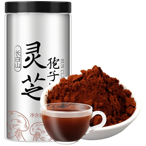 Порошок ганодермы спора подлинная голова Дуолская террасовая лесная одежда пудры 100 г горы Чанбай Чи Ганодерма не -狍 狍 狍 狍 狍