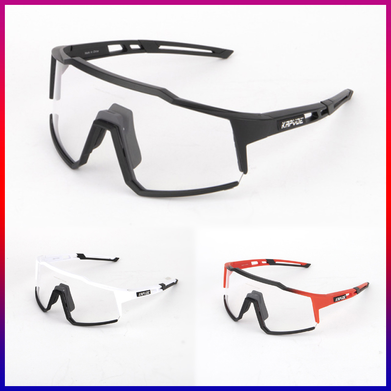 KAPVOE cycling glasses windproof color change self electric motorcycle mountain road sports outdoor running myopia