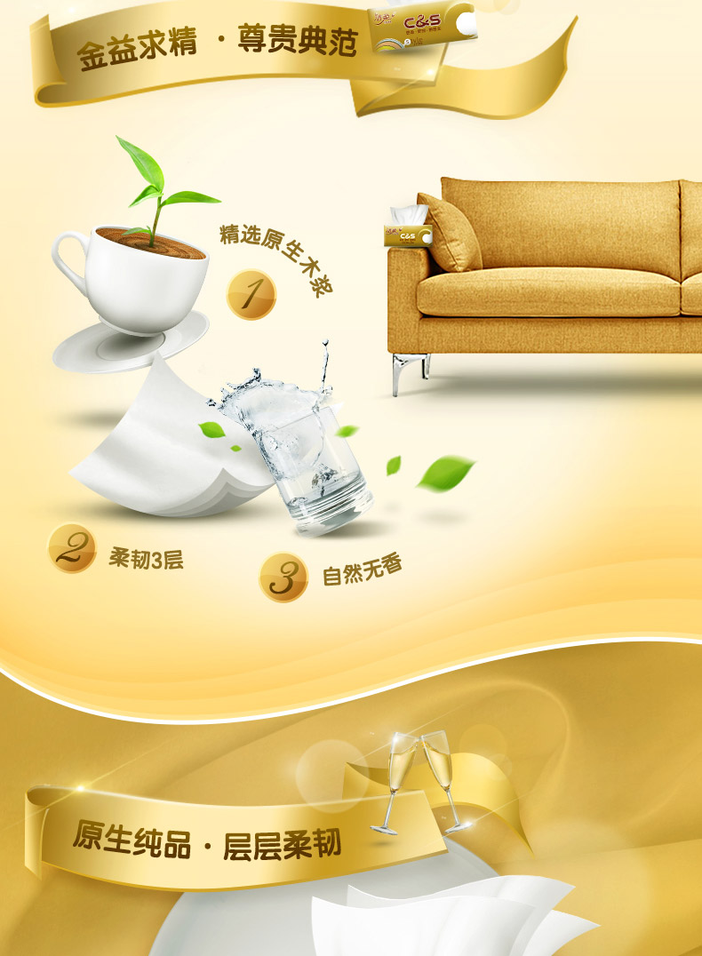 洁柔纸巾抽纸整箱大包家用实惠装婴儿餐巾纸卫生纸面巾纸擦手纸抽商品详情图