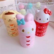 New KT Melody jewelry storage box three-layer drawer small objects storage pink cute soft girl room decoration