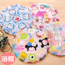 Home adult waterproof shower cap Women cartoon shower cap kitchen cooking anti-oil smoke hat bath head cover