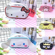 Cartoon cute melody head cosmetic bag PVC Jade dog Pudding Dog wrist waterproof wash bag girl heart