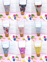 Cute cartoon melody steadzi hand milk tea coffee drink eco-friendly cup set ins anti-hot tote bag