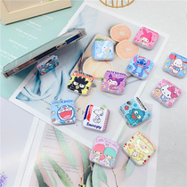 Multi-cartoon mobile phone holder with double-sided make-up mirror Culomi Shunu retractable sloth chasing air bag holder