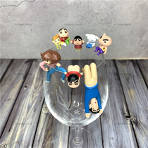 Japanese Wax Pen Small New Wild Original Family LOVELY LITTLE WHITE CUP ALONG THE SUIT PAPARAZZI CUP RIM PENDANT DECORATION GIFT