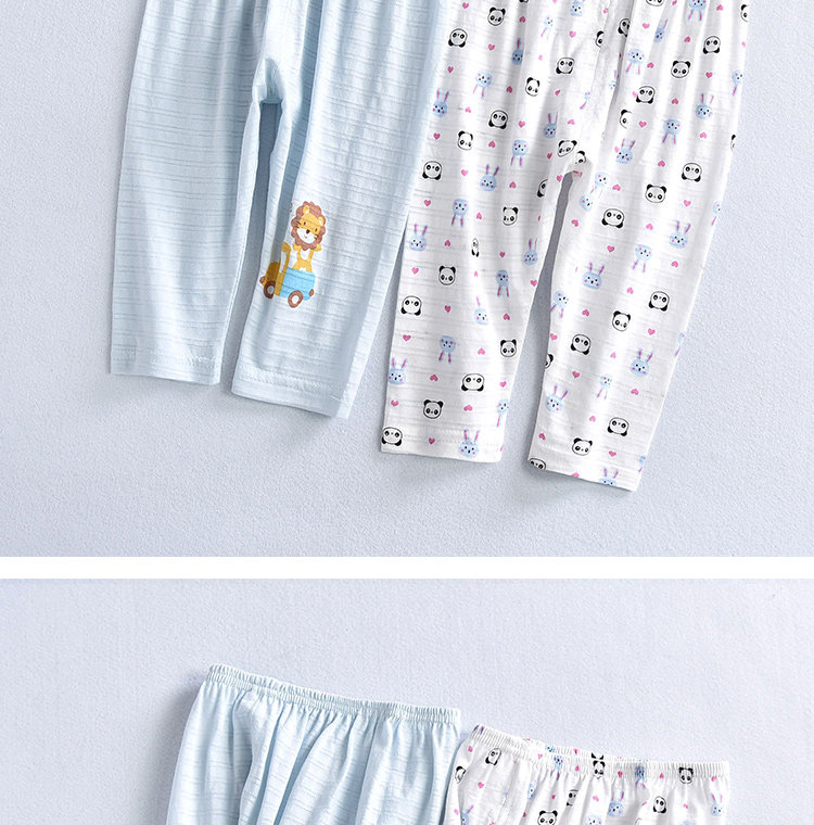 Детское хлопковое термобелье, бамбуковые штаны, пижама, костюм мальчика цветочника, дышащий комплект, детская одежда OTHER / Other 