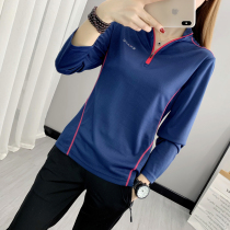 Outdoor Speed Jersey Woman Spring Autumn Season Sunscreen Fashion Upright Collar Running Step Length Sleeves Quick Dry Clothes Sports Casual Elastic T-shirt
