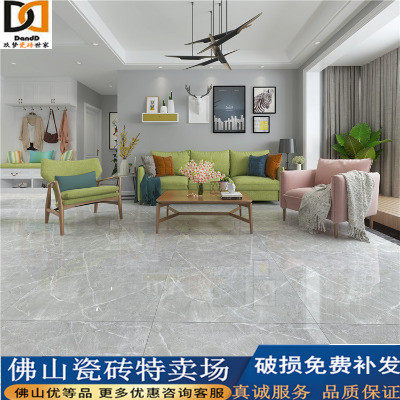 Foshan Grey Diamond Crystal Floor Tiles 600x600 Living Room Tile TV Through Body Background Wall Brick Bedroom Floor