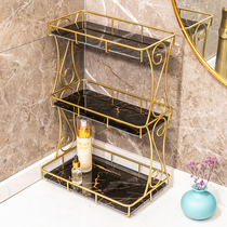 Bathroom sink shelf Light luxury bathroom cabinet sink cosmetics storage toilet countertop Multi-layer shelf