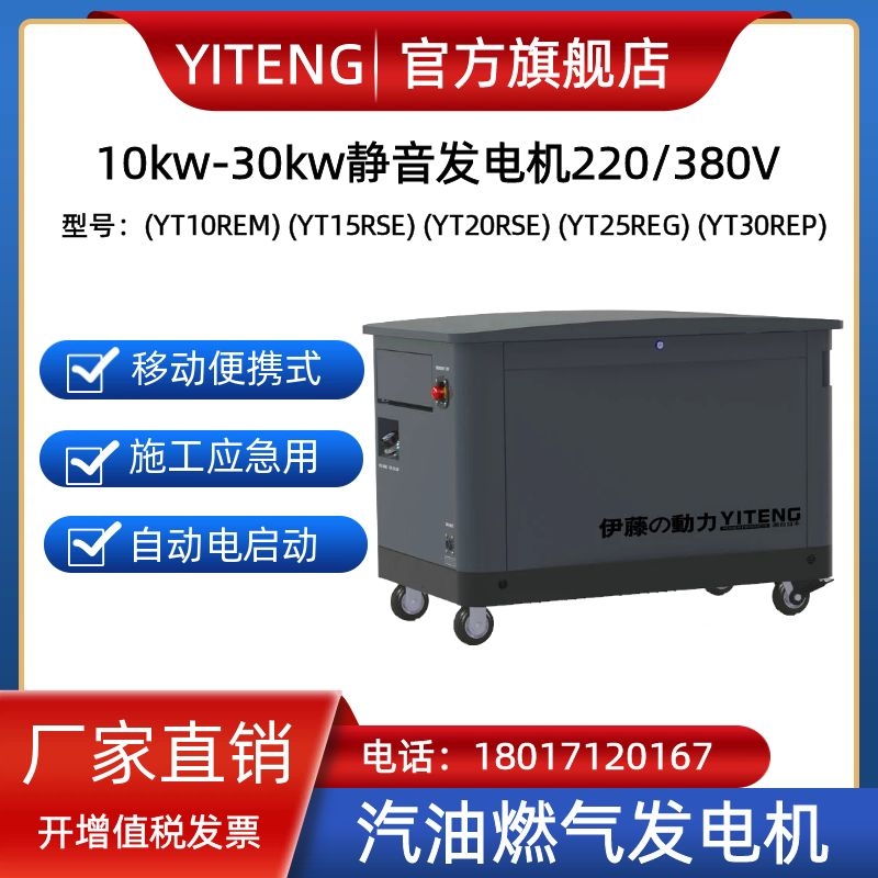 Ivy power 10 15 20 30KW natural gas petrol generator YT10REM 20RSE 30REP-ATS-Taobao