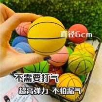 6cm Ultra High Elasticity Mini Rubber Small Basketball Decompression Hollow Elastic Ball Children Toys MINI Model Pendulum