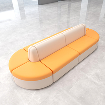 Training Institute Kindergarten Parent Lounge Area Hall Talks Casual Modern Bifacial Creative Profiled Sofa Combination