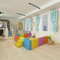 Kindergarten Early Education Center Commercial Training Institution Event Lounge Area Protection Fence Strip Soft Bag Short Bench