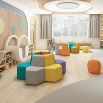 Early Education Center Kindergarten Training Institution Tutoring Class Hall Clothing Store Customers and other areas Business talks sofa