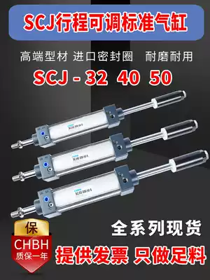 Pneumatic small double head stroke adjustable standard cylinder Daquan SCJ32 40 50-50 100 200-50