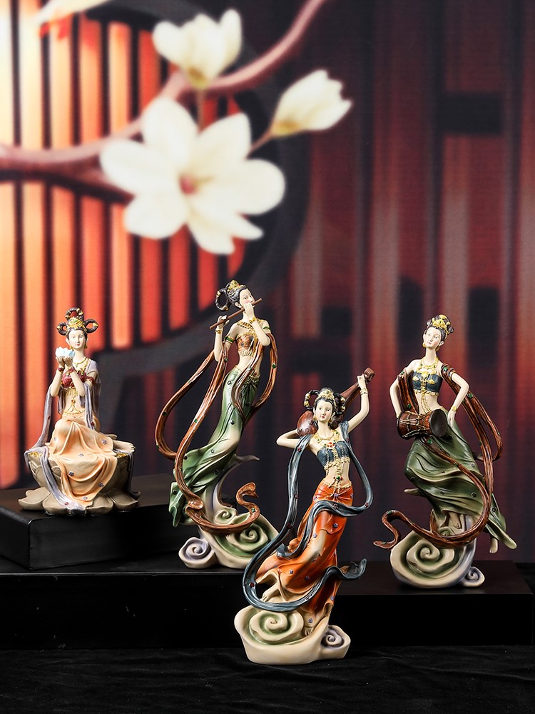 High-end New Chinese Dunhuang Fei Tianhuang Fairy Piece Zen Ancient Creativity Simple Hall Old Fashion Decoration Craft