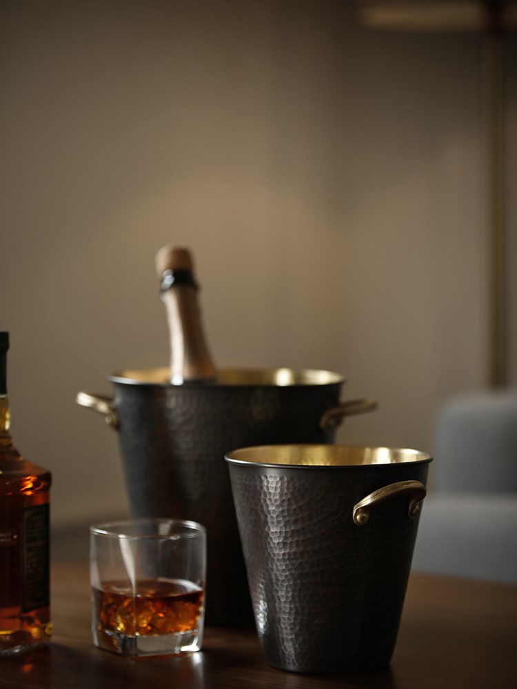 High-value pure copper light luxury red wine barrel beer barrel simple atmospheric decoration commercial ice bucket creative ice bucket