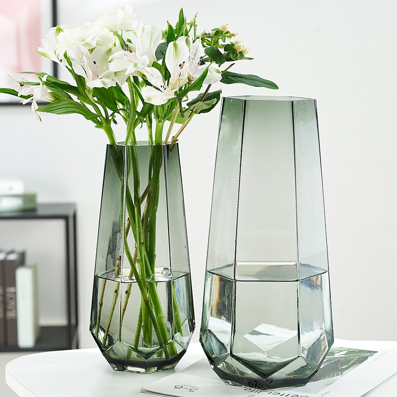 Vase transparent creative water-kept rose lily vase Lily Lily Atmospheric swing flower garden for Volume Bamboo