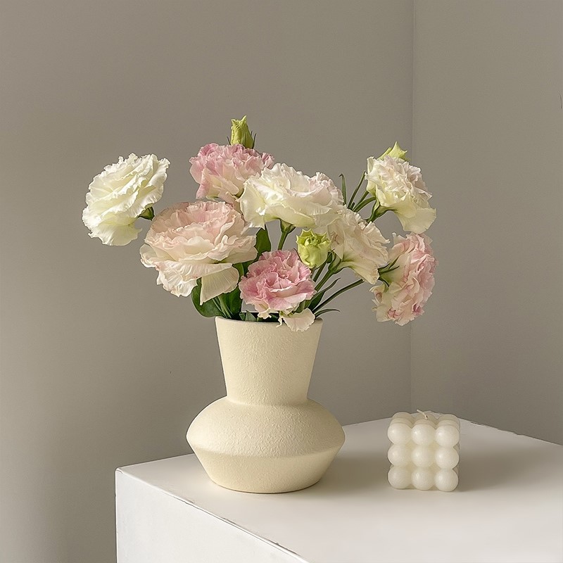 Vase fittings living room flower pottery in wind convenient atmospheric light luxury water cultivated flowers retro decoration desktop
