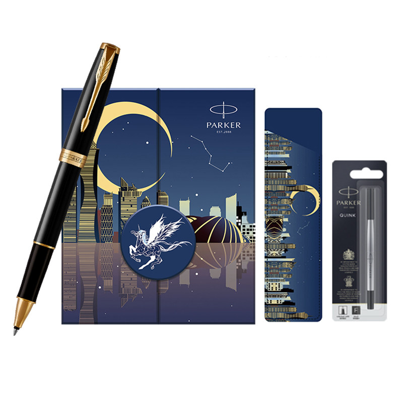 PARKER Parker signature pen (imported from France) black rod gold clip pearl pen with a dream as a horse