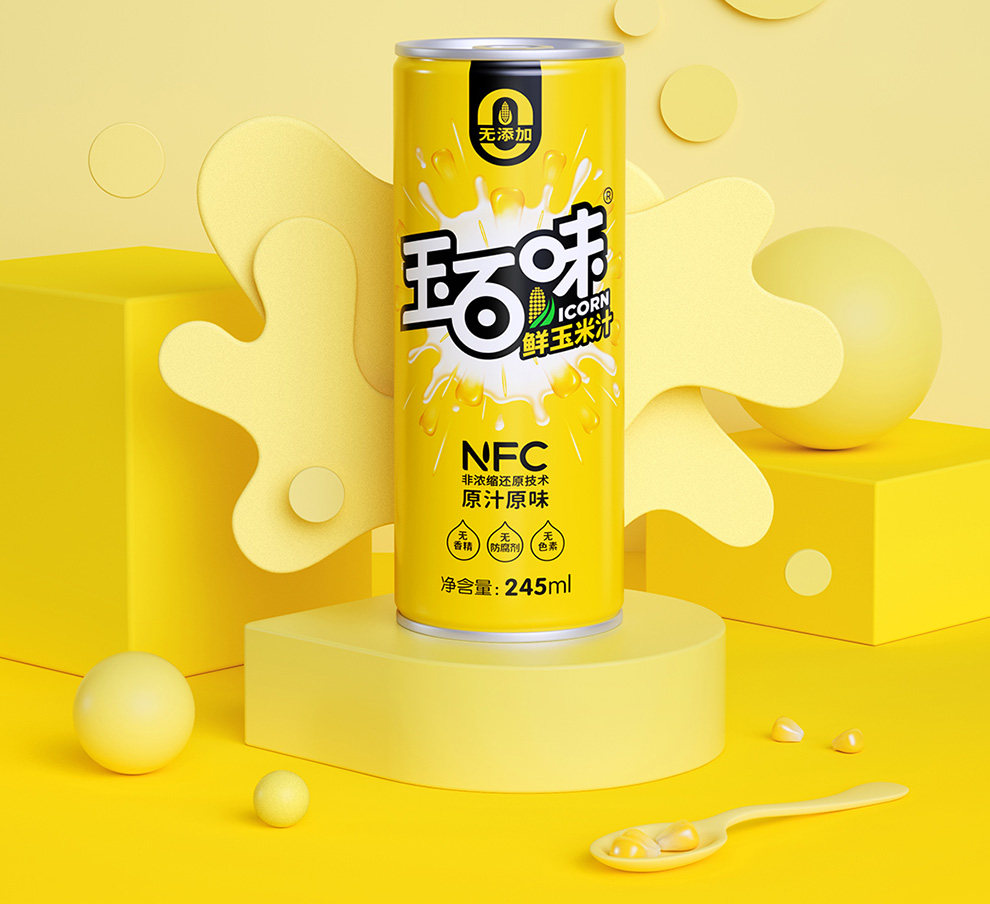 玉百味 NFC鲜玉米汁 饱腹浓果蔬汁 245ml*8瓶 图2