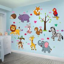 Net red room renovation supplies cartoon animal wall stickers children Baby Kindergarten wall decorations stickers 3d