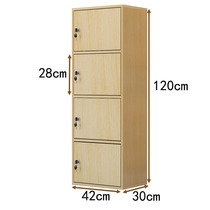 Plus University Students Wood Simple Bookcase Class Classroom with small cupboard lockers with door with door with lock and containing cabinet