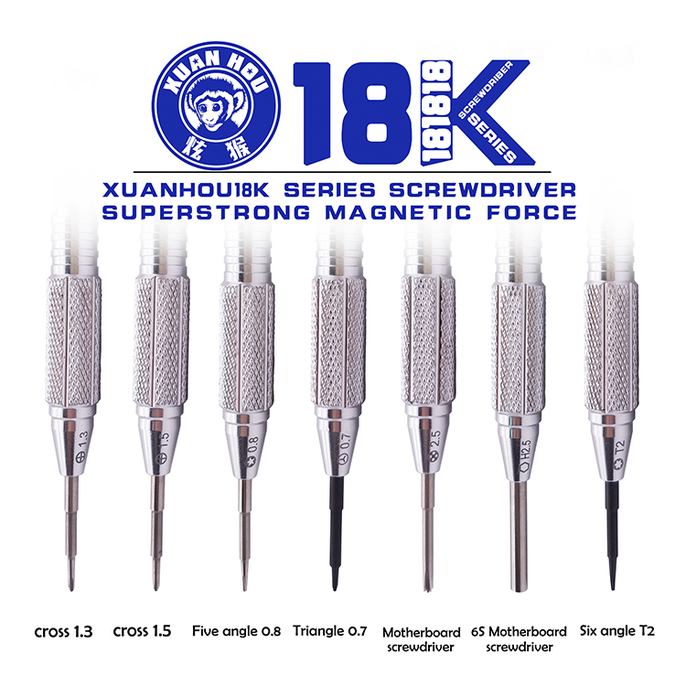 Dazzling Monkey 18K Germany Imported S2 Screwdriver Hexagon Bottom Cross Pentagonal 7 Generation Dismantling Apple Mobile Phone Screwdriver