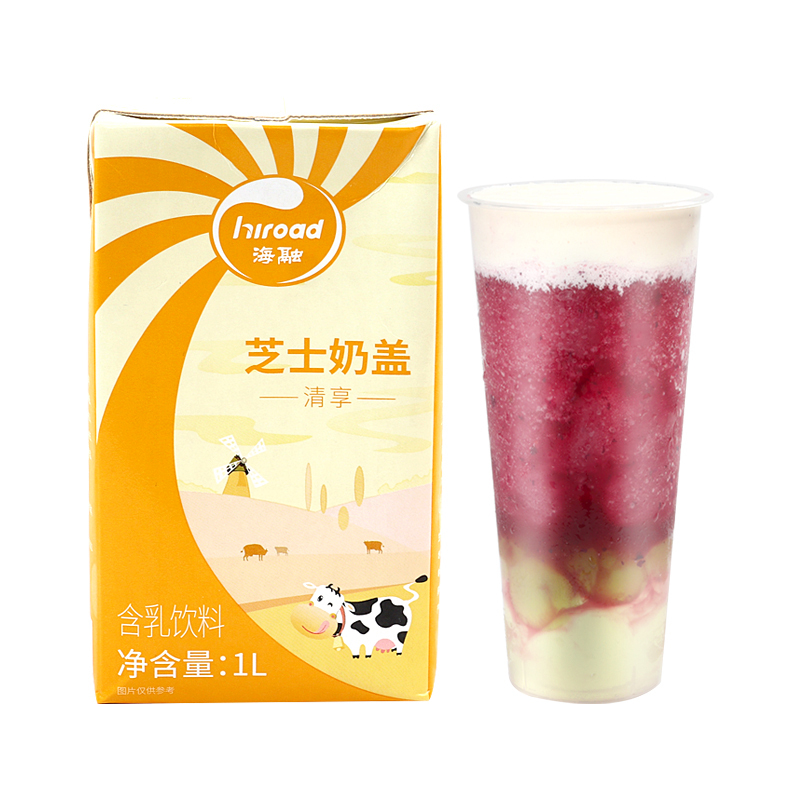 Haierong Cheese Milk Foam 1L Commercial Grade Ready-To-Use Cheese Cream Stable Whipping Drink Ingredient for Bubble Tea Shops Haierong Cheese Milk Foam 1L Commercial Grade Ready-To-Use Cheese Cream Stable Whipping Drink Ingredient for Bubble Tea Shops