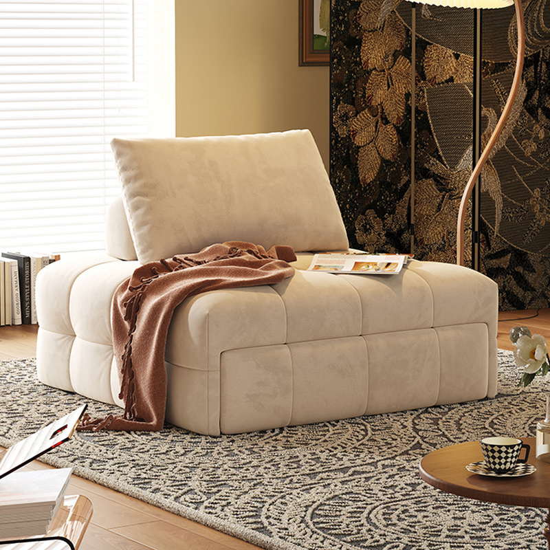 Cream Wind Single Sofa Bed Living-room Foldable Dual-use Single Sofa Day Type Multifunction Small Family Sofa Bed-Taobao