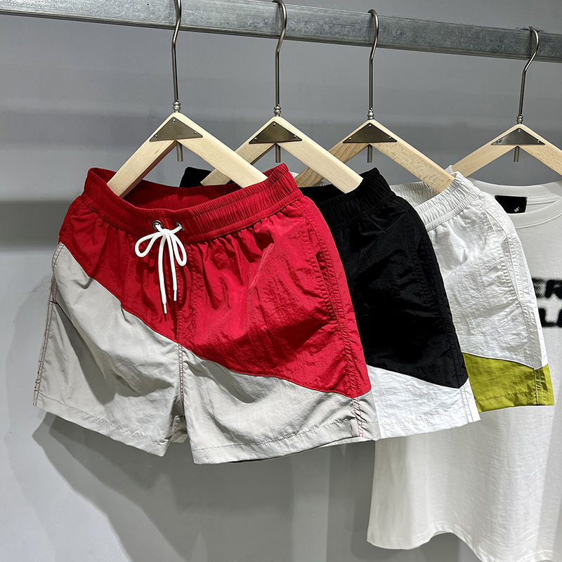 Summer Patchwork Quick-Drying Couple's Three-Quarter Shorts for Men and Women, Casual Sports Running Fitness Fashion Swimming Beach Shorts Trendy