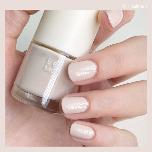 Бежевый белый кремовый лак для ногтей, #37, #41, без сушки в лампе, долговременный эффект