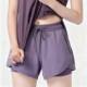 Women's Marathon Sports Shorts, Summer Thin Style, Faux Two-Piece Gym Shorts, Anti-Exposure, Slimming, Track and Field Running Shorts