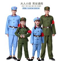 Adult Children Red Guards PLA Performance Lei Feng Loaded Satchel Army Green Men and Mens Photographic Writing Reality Suit