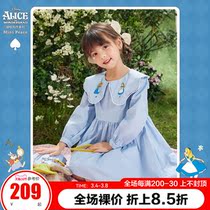 (Alice) minipeace peacebird childrens clothes girls blue princess dream fairy dress Ole