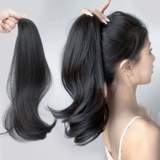 Хвостик, парик, заколка-крабик, невидимый искусственный хвост с косичкой, средней длины