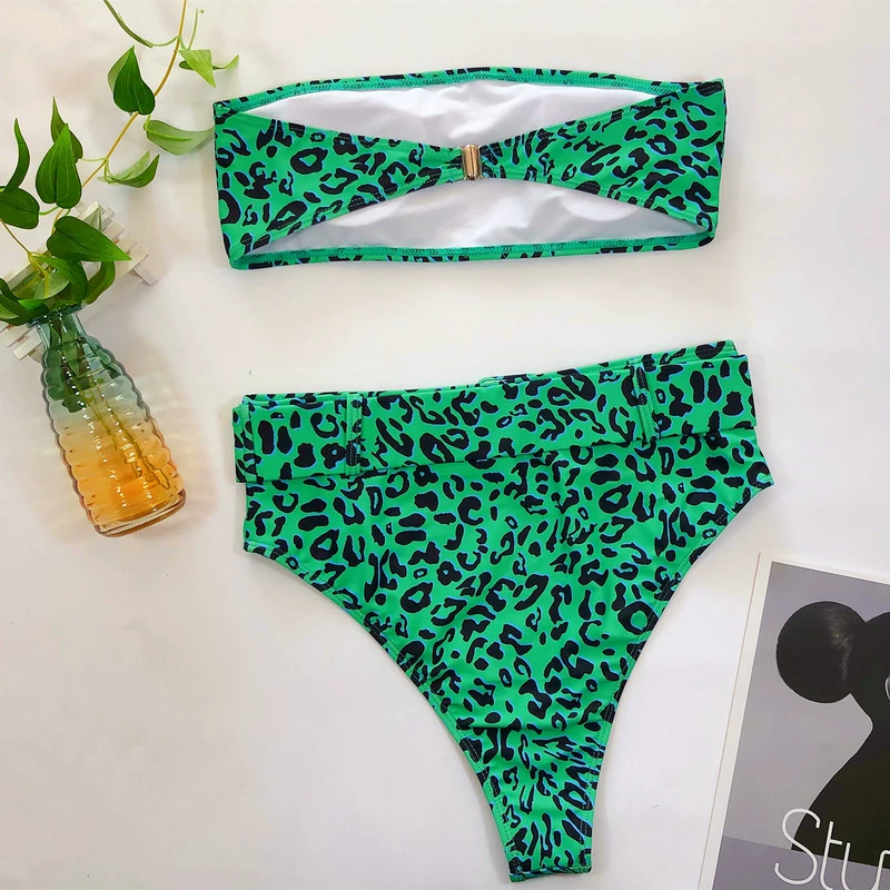2020 Chu Double Hot Bikini AliExpress Hot Bikini Châu Âu và Mỹ Kiểu dáng Nóng bỏng Đồ bơi Áo tắm in eo cao - Bộ đồ bơi hai mảnh
