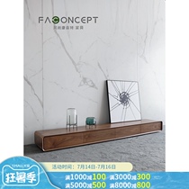 Italian post-modern TV cabinet Coffee table combination set Living room small apartment Nordic light luxury simple black Walnut