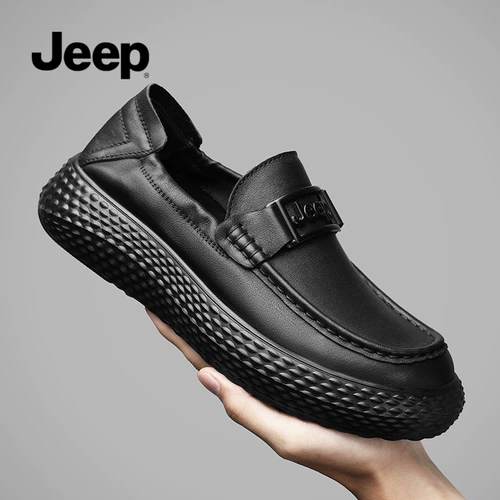 Jeep, джип, обувь, мужские спортивные туфли для отдыха для кожаной обуви на платформе, из натуральной кожи