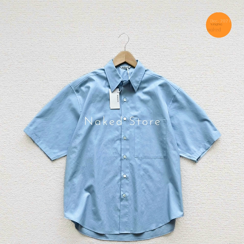 In Stock Auralee Washed Finx Twill Japanese Washed Egyptian Cotton Pocket Short-Sleeve Shirt 26Ss In Stock Auralee Washed Finx Twill Japanese Washed Egyptian Cotton Pocket Short-Sleeve Shirt 26Ss