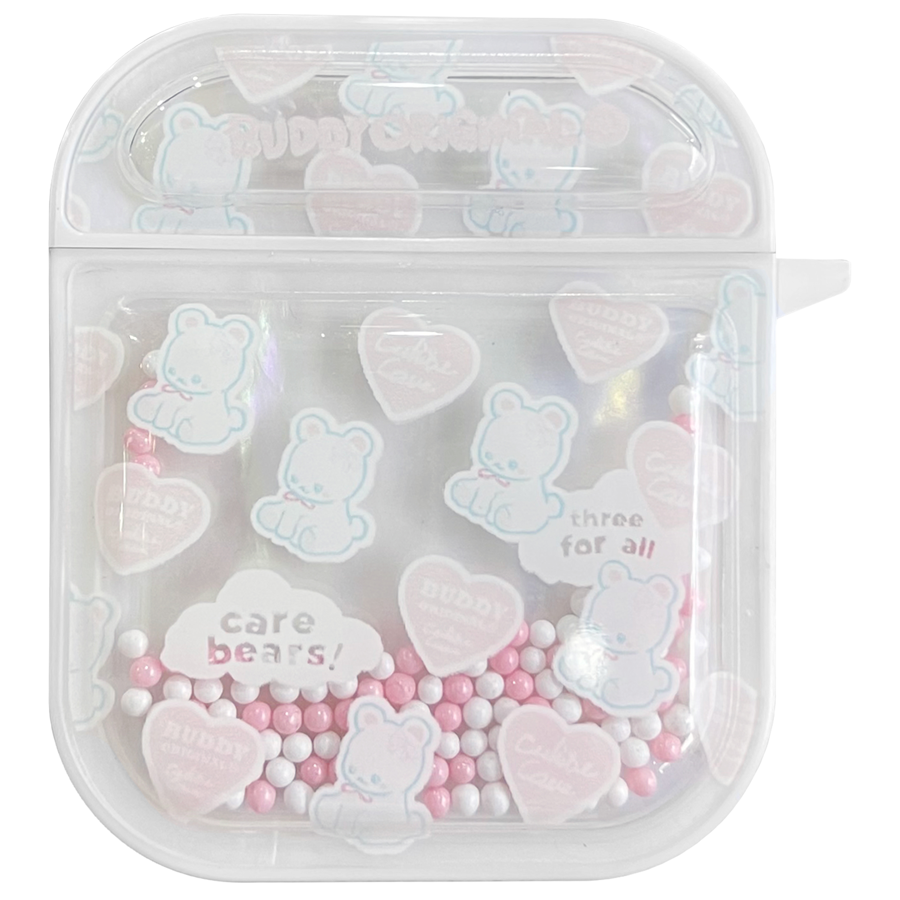 BUDDY Little Bear Love Suitable for 3rd Pro Soft Shell Earphone Protective Case 1/2 Generation Cute All Inclusive_voghion.com