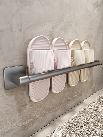 浴室拖鞋架免打孔卫生间置物架鞋子收纳神器厕所墙上壁挂沥水挂架