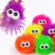 5-Pack Stress Relief Squishy Balls, Soft Rubber Glowing Multi-Hairy Balls, Fun Children's Toys for Venting Stress