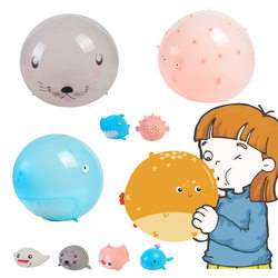 5-Pack Inflatable Ocean Animal Balloons, Shark, Pufferfish, Inflatable Wave Balls, Soft and Cute Animal Children's Fun Toys