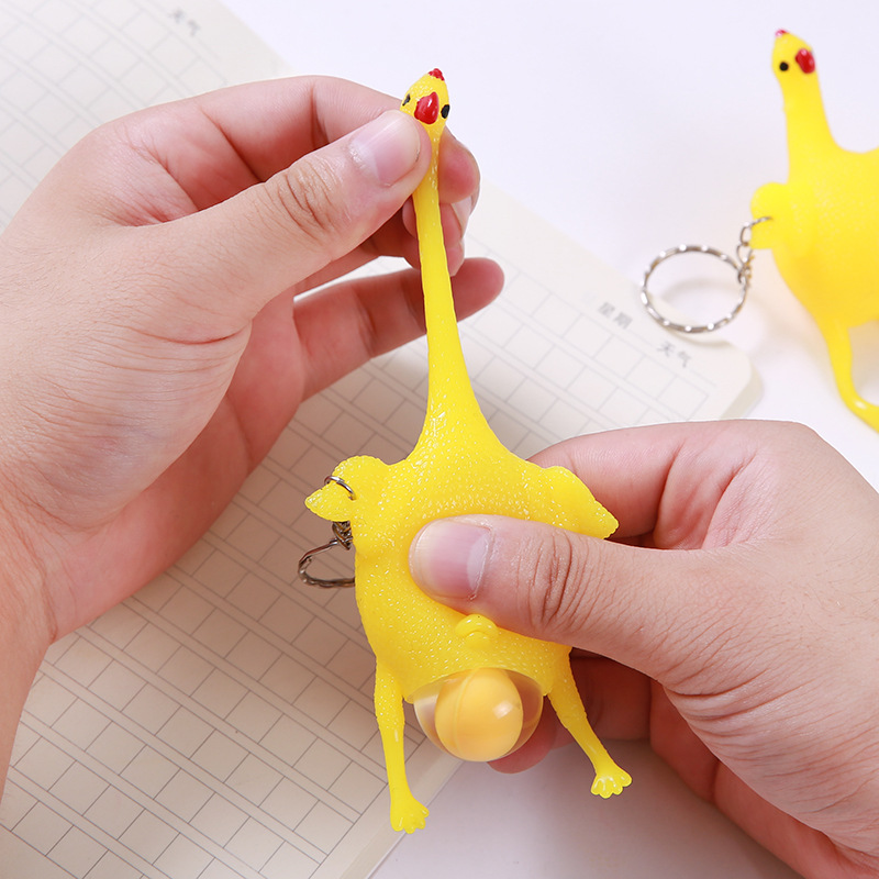 5-pack chicken egg vent chicken keychain Egg release chicken decompression decompression vent funny whole child toy